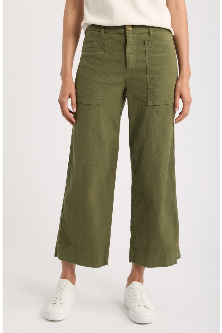 Limerick Wide Leg Carpenter Pants, Main, color, ARMY