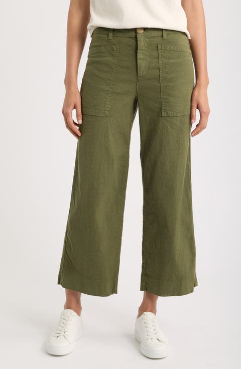 Limerick Wide Leg Carpenter Pants