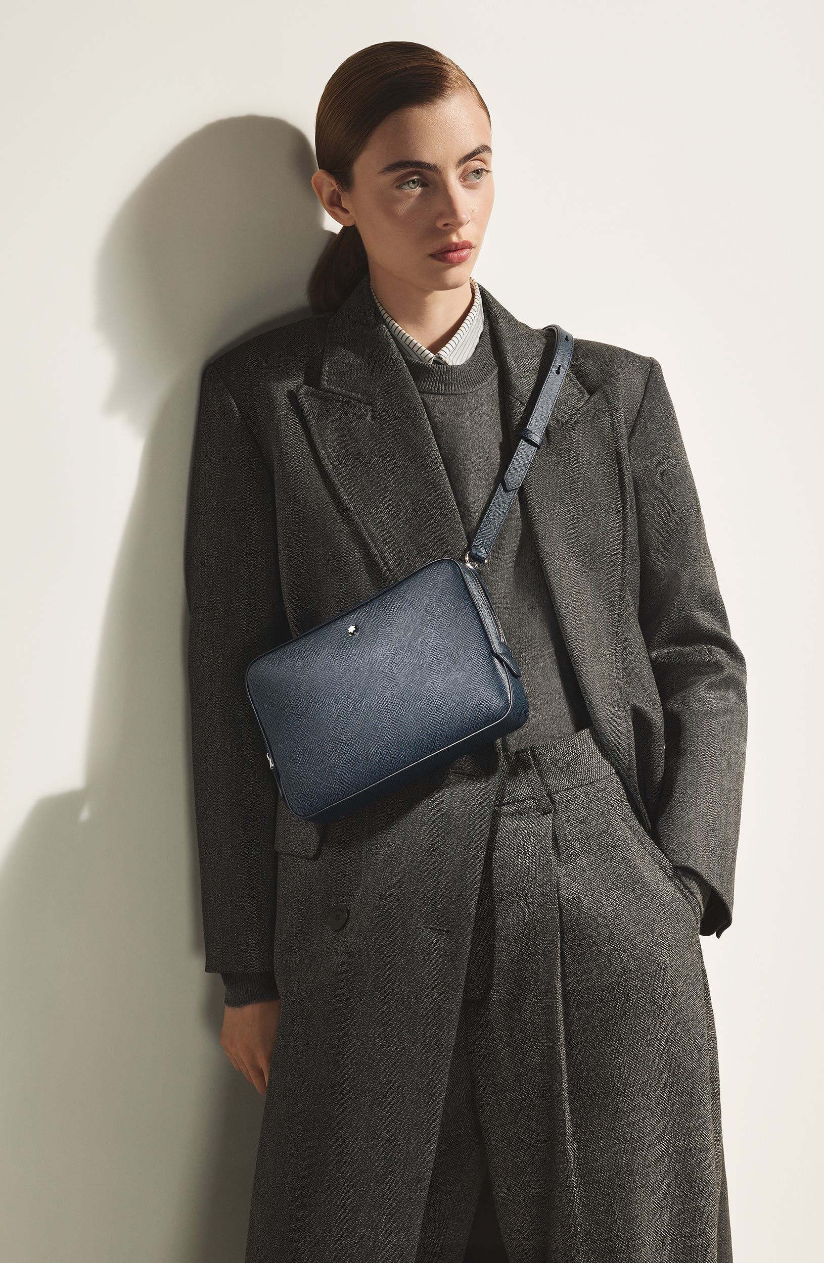 Montblanc Sartorial Leather Crossbody Bag, Alternate, color, 