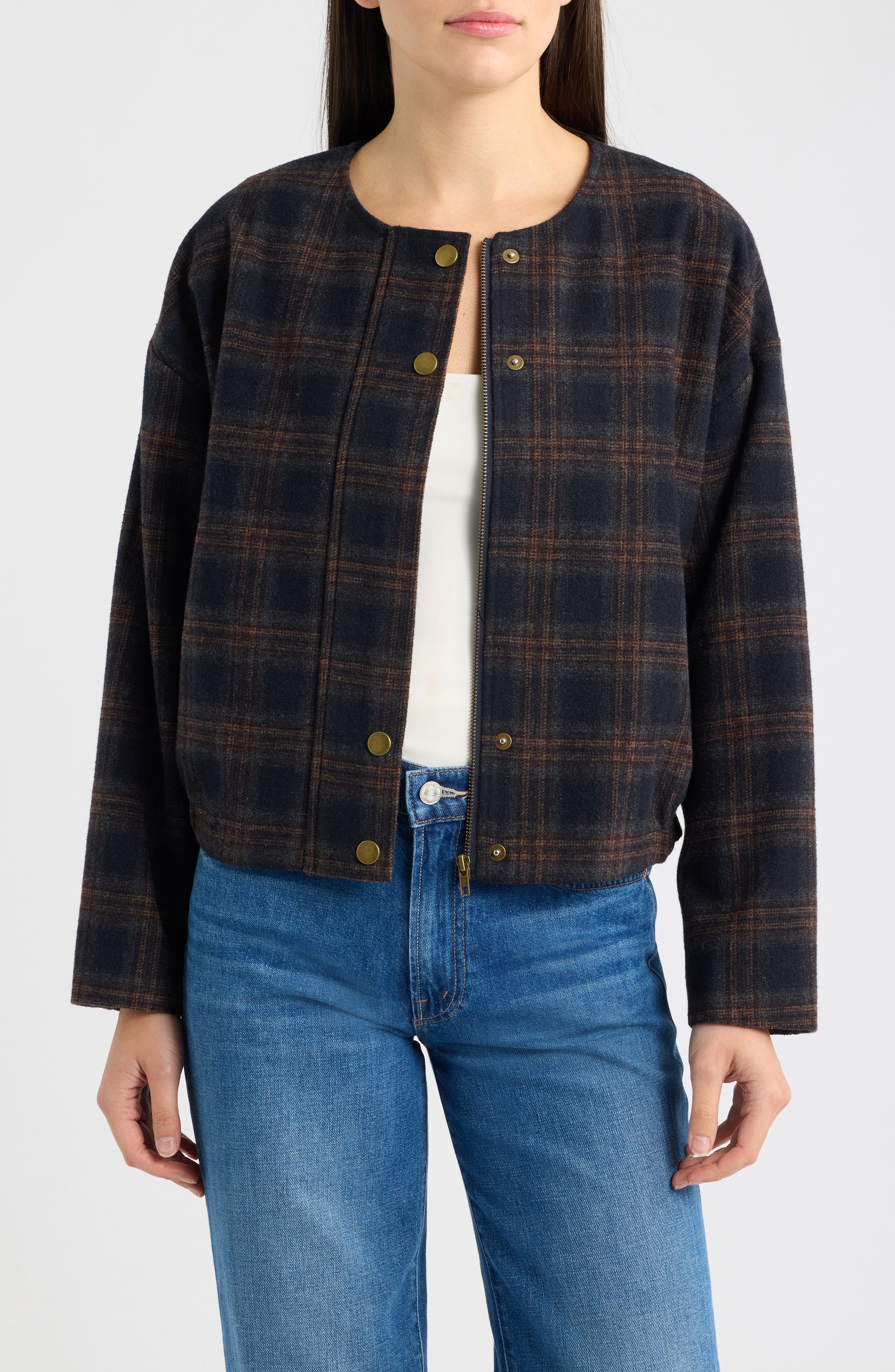 selected NAVY PLAID
