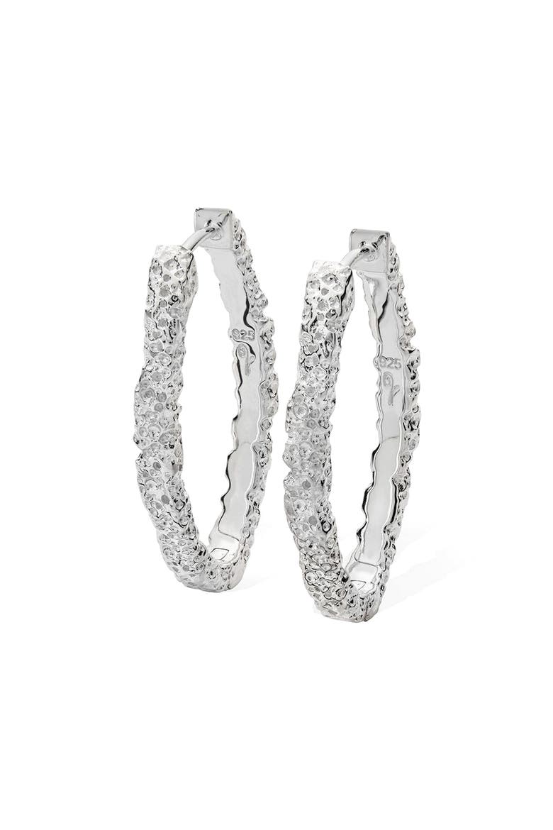 Hula Medium Hoop Earring, Main, color, Sterling Silver