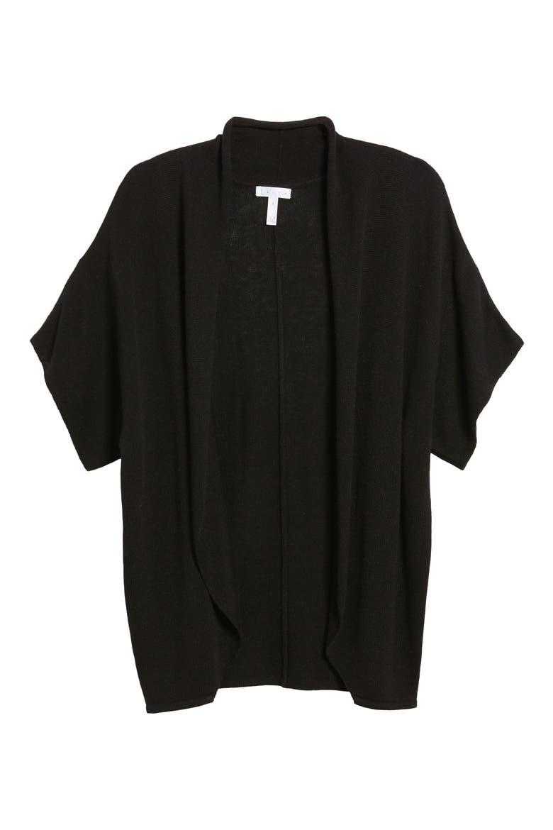 Dolman Sleeve Cardigan, Alternate, color, BLACK