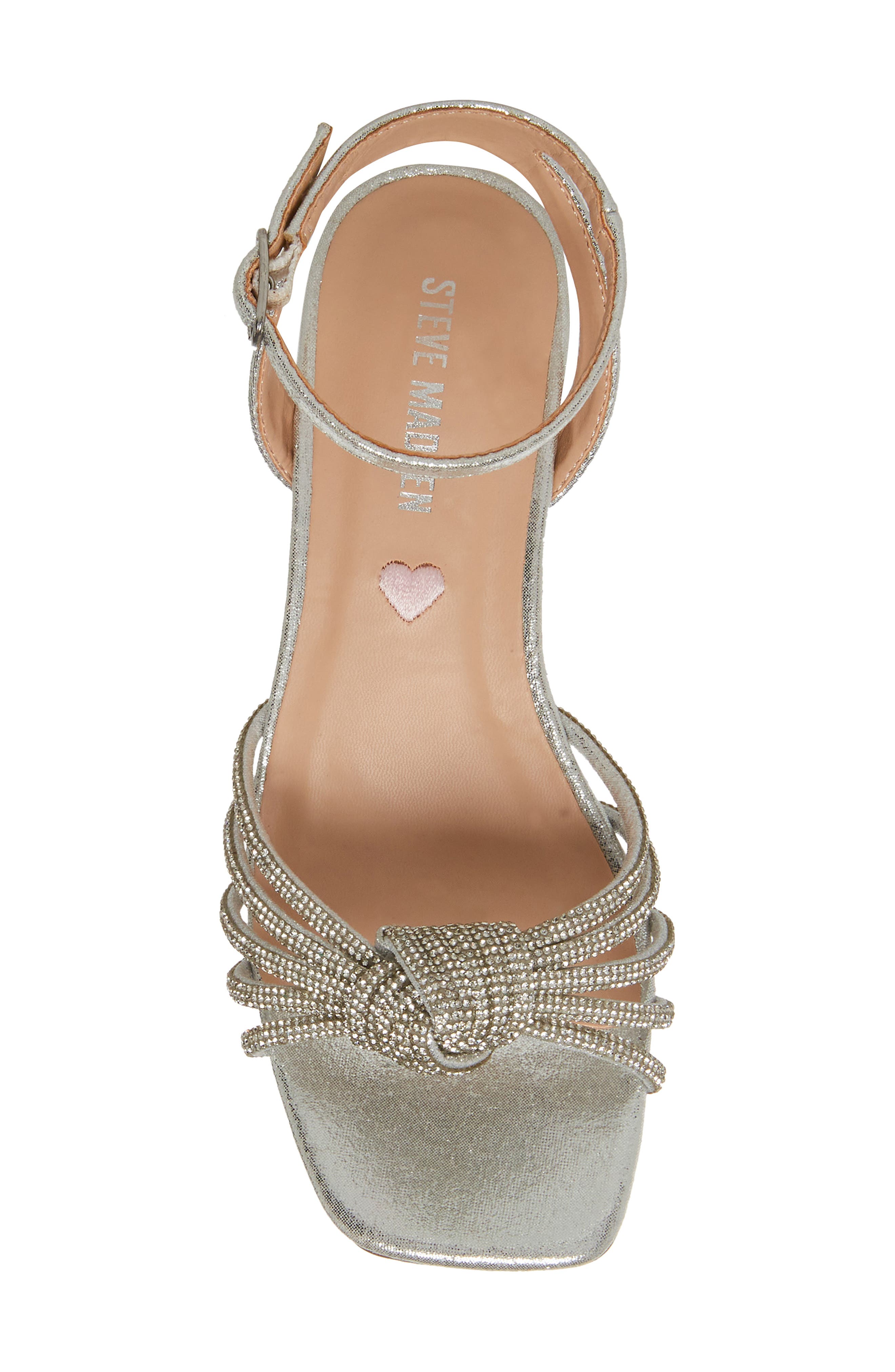Steve Madden Kids' JLucia Rhinestone Strappy Sandal, Alternate, color, Silver