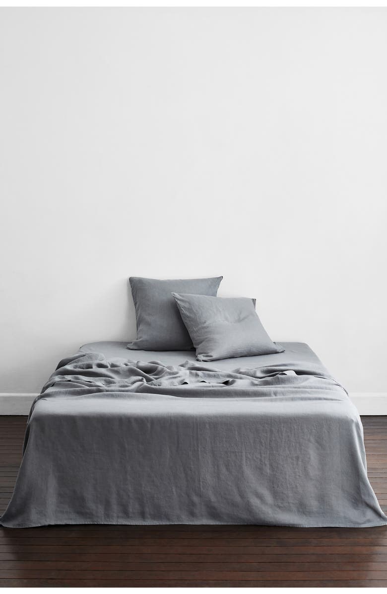 Bed Threads Set of 2 French Linen Euro Pillowcases, Alternate, color,