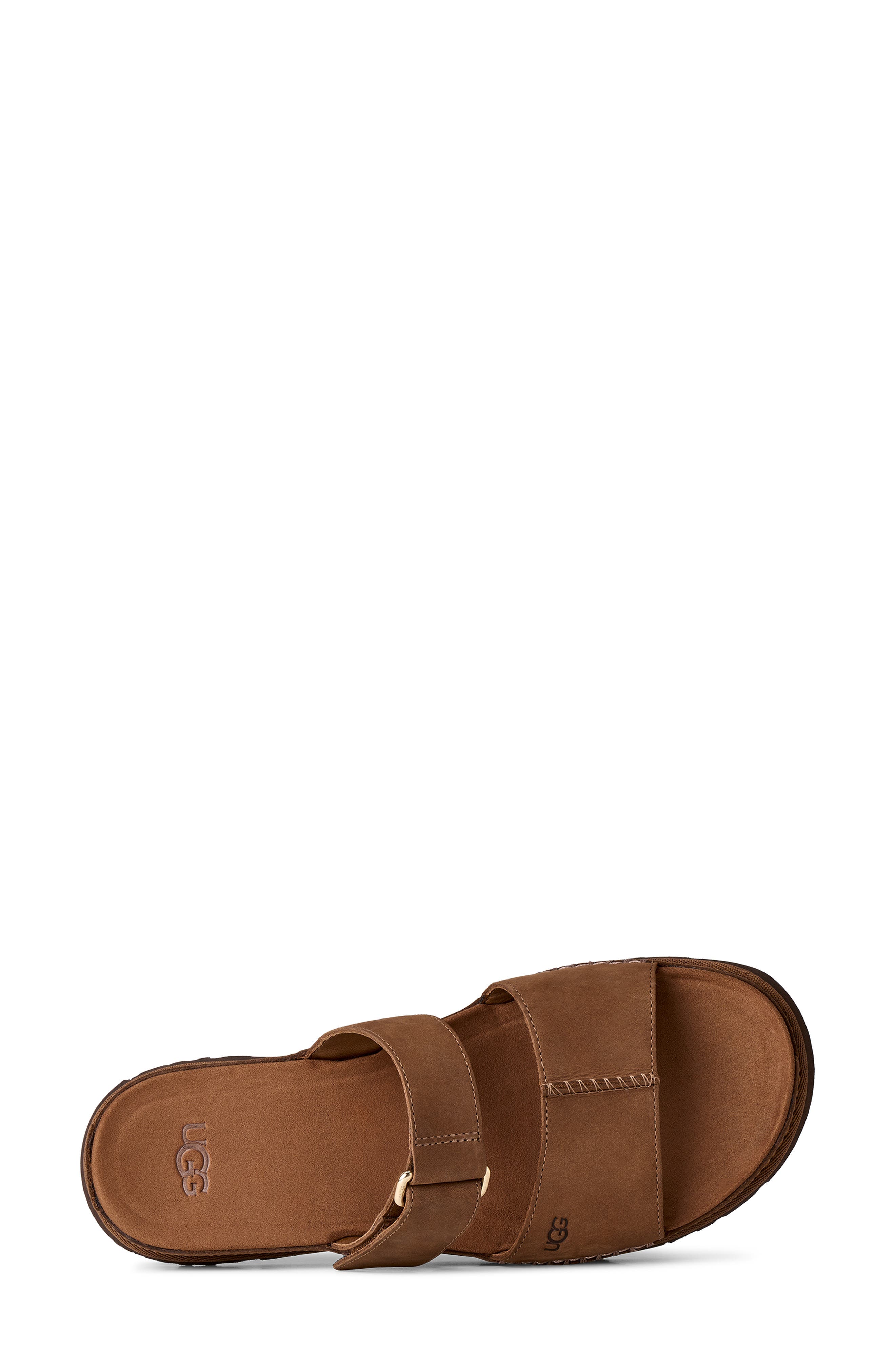 UGG<sup>®</sup> GoldenGaze Slide Sandal, Alternate, color, Dark Chestnut