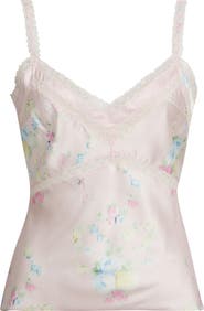 LoveShackFancy Lirena Floral Satin Top