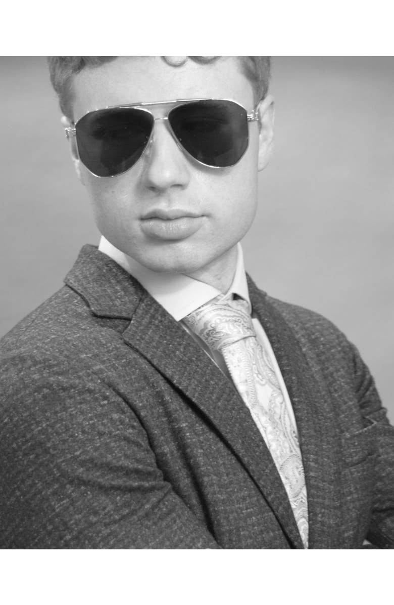 Knottery & Co Paisley Silk Jacquard Tie, Alternate, color, Latte