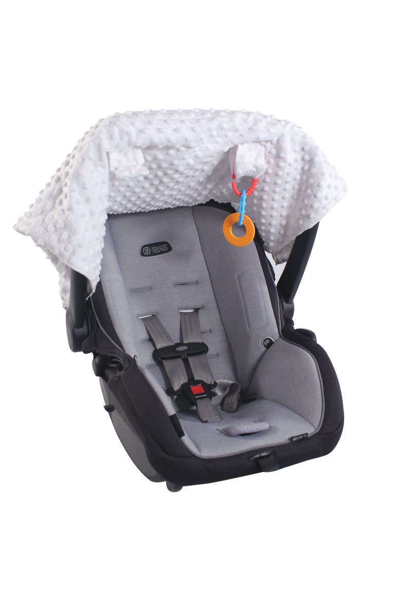 Reversible Car Seat and Stroller Canopy, Alternate, color, Black Plaid