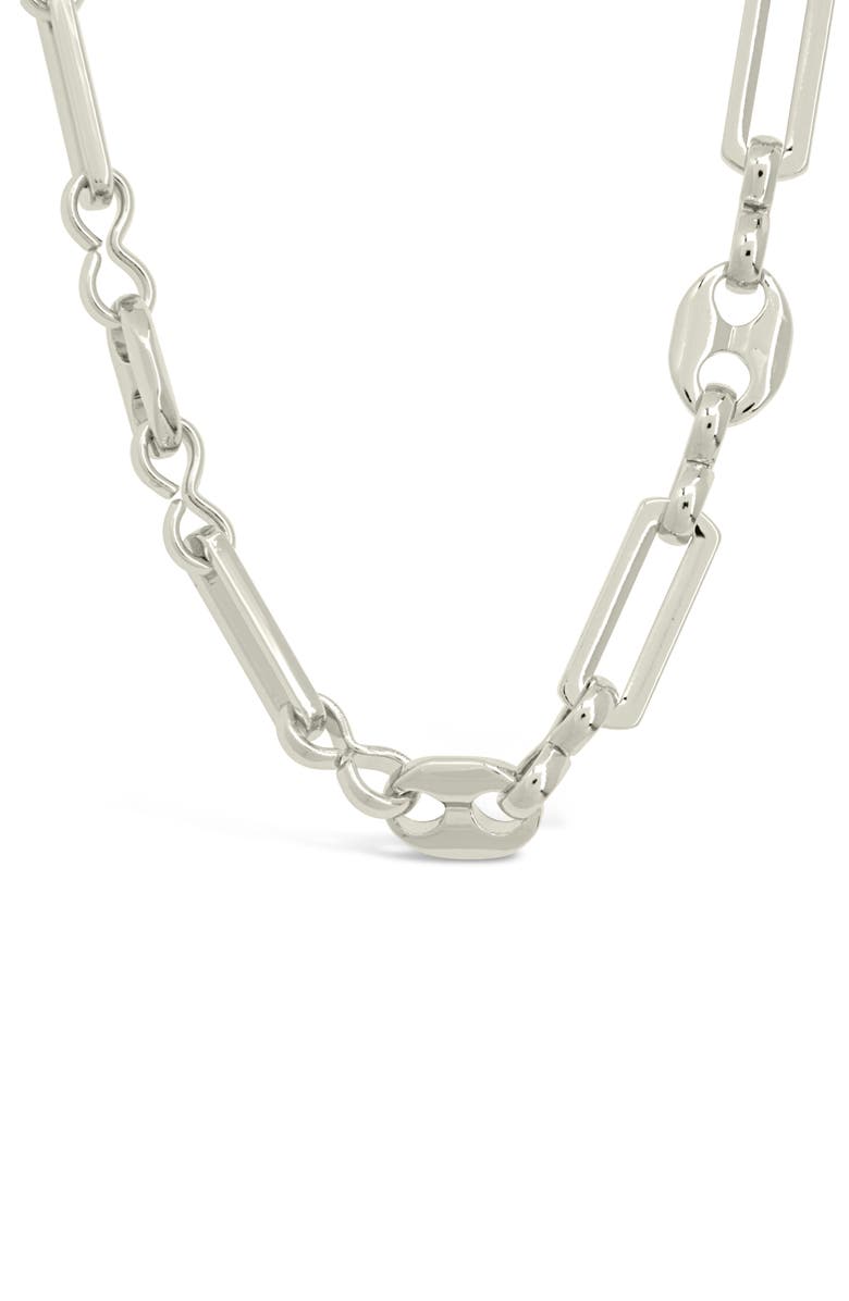 Sterling Forever Fiora Chain Necklace, Alternate, color, 
