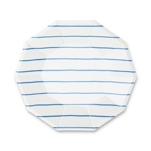 Frenchie Striped Large  Plates