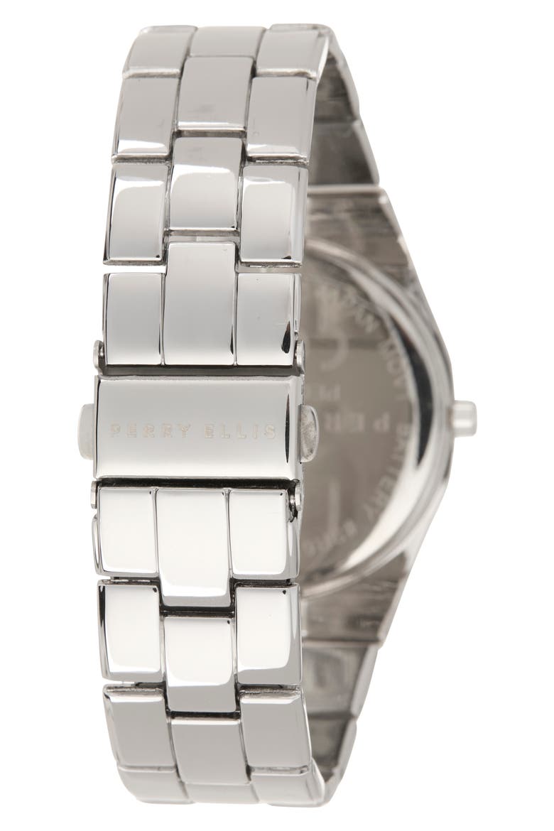 Diamond Accent Bracelet Strap Watch, 40mm, Alternate, color, SILVER
