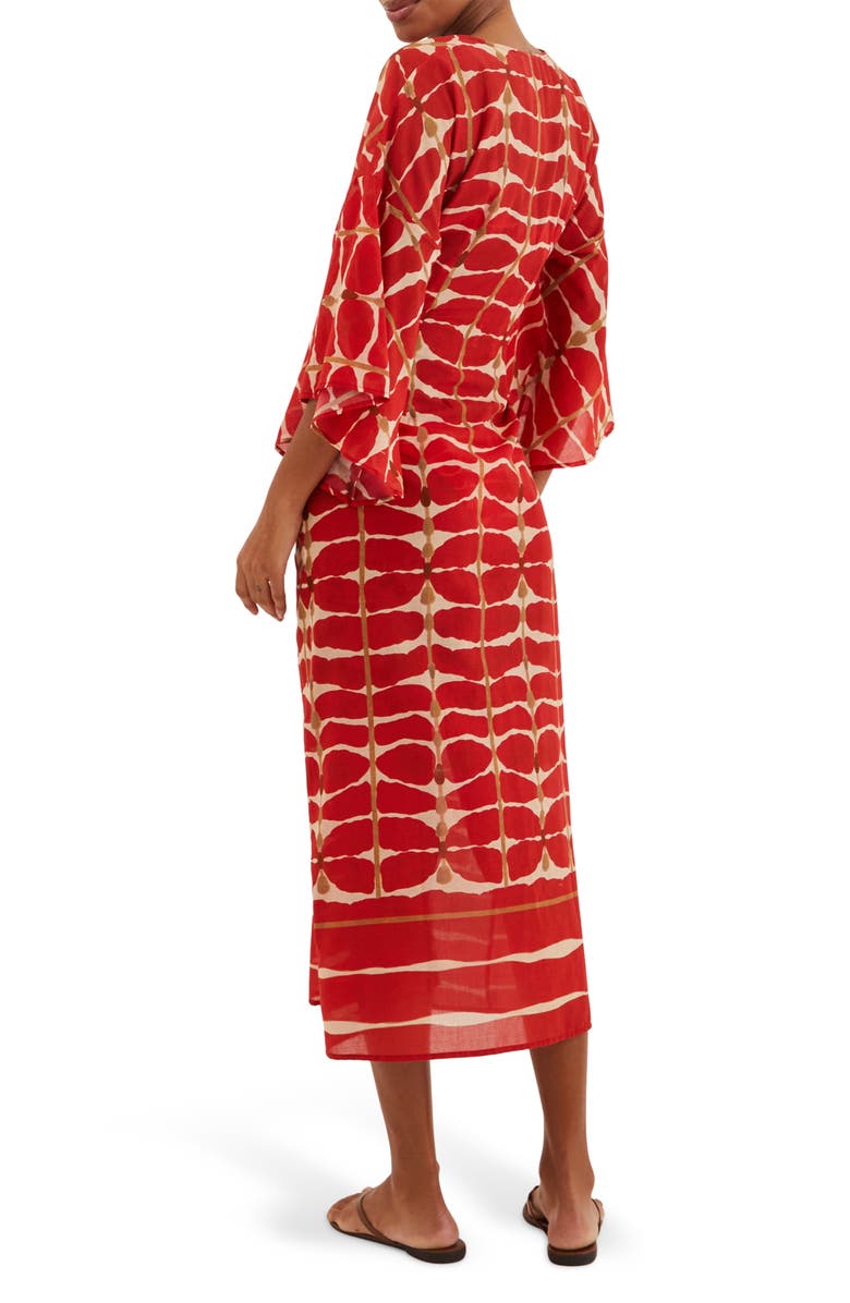 ViX Paula Hermanny Agni Perola Cotton Cover-Up Dress, Alternate, color, 