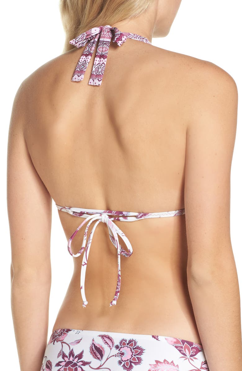 Becca Tahiti Halter Bikini Top, Alternate, color, 