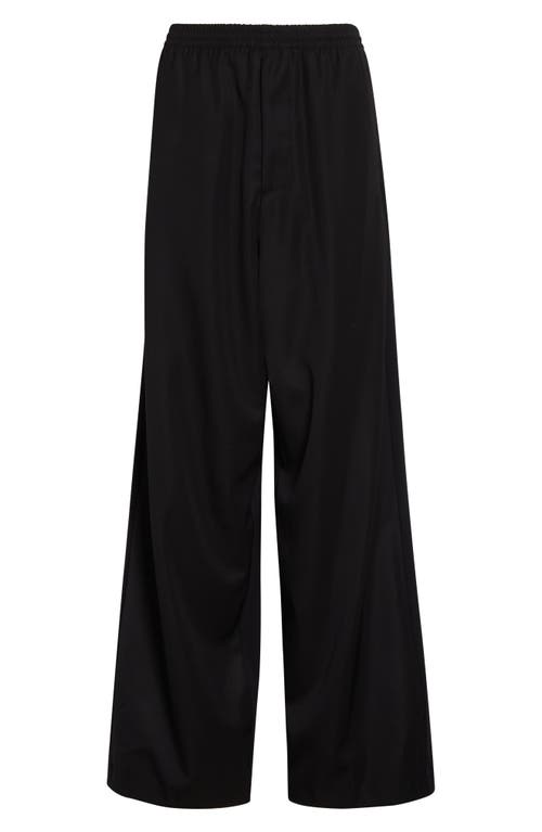 Balenciaga Wool Tailored Pants In Black