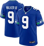 Nike Men's Nike Kenneth Walker III Royal Seattle Seahawks Throwback Player Game Jersey