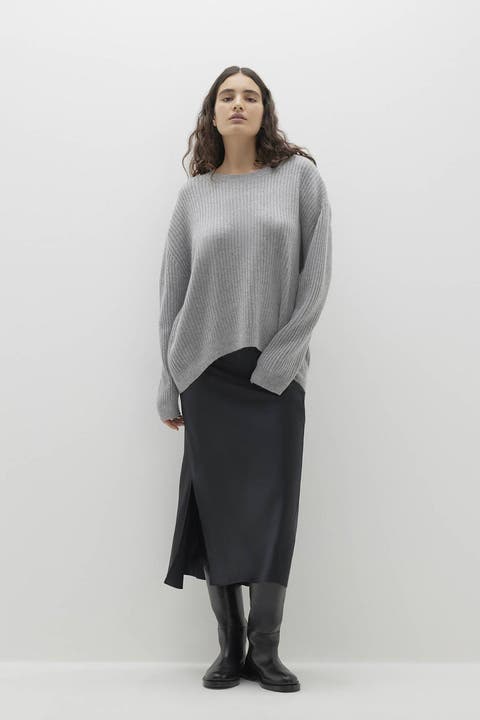 Campbell Ribbed Crewneck Cashmere Sweater