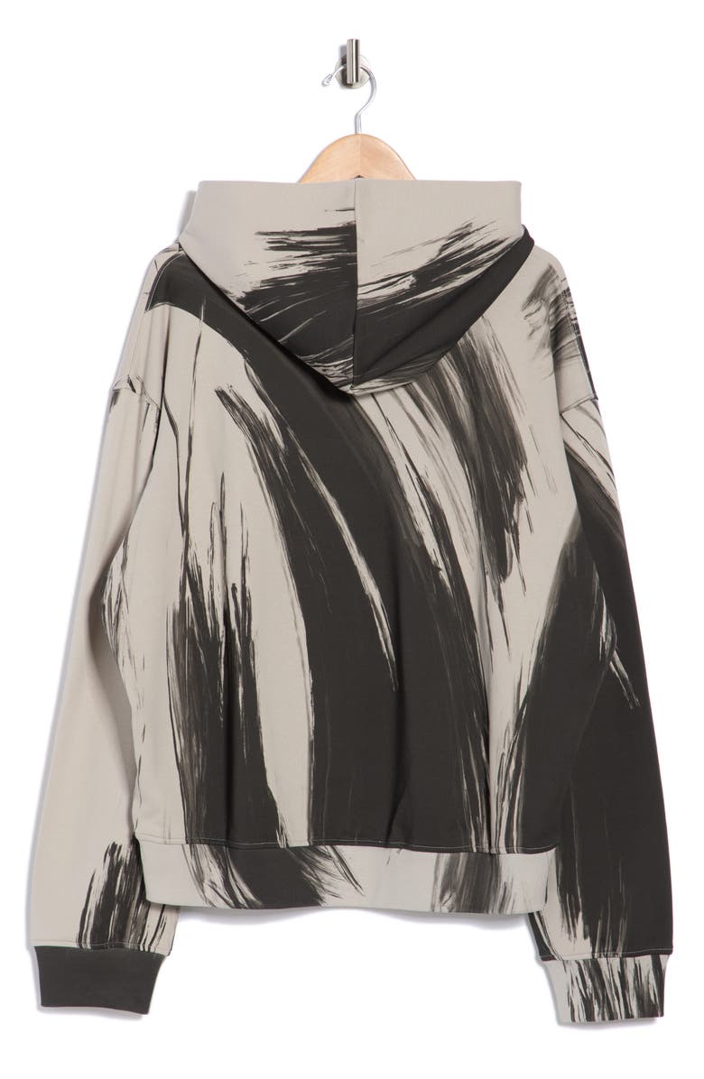 Helmut Lang Feather Cotton French Terry Hoodie, Alternate, color, Grey