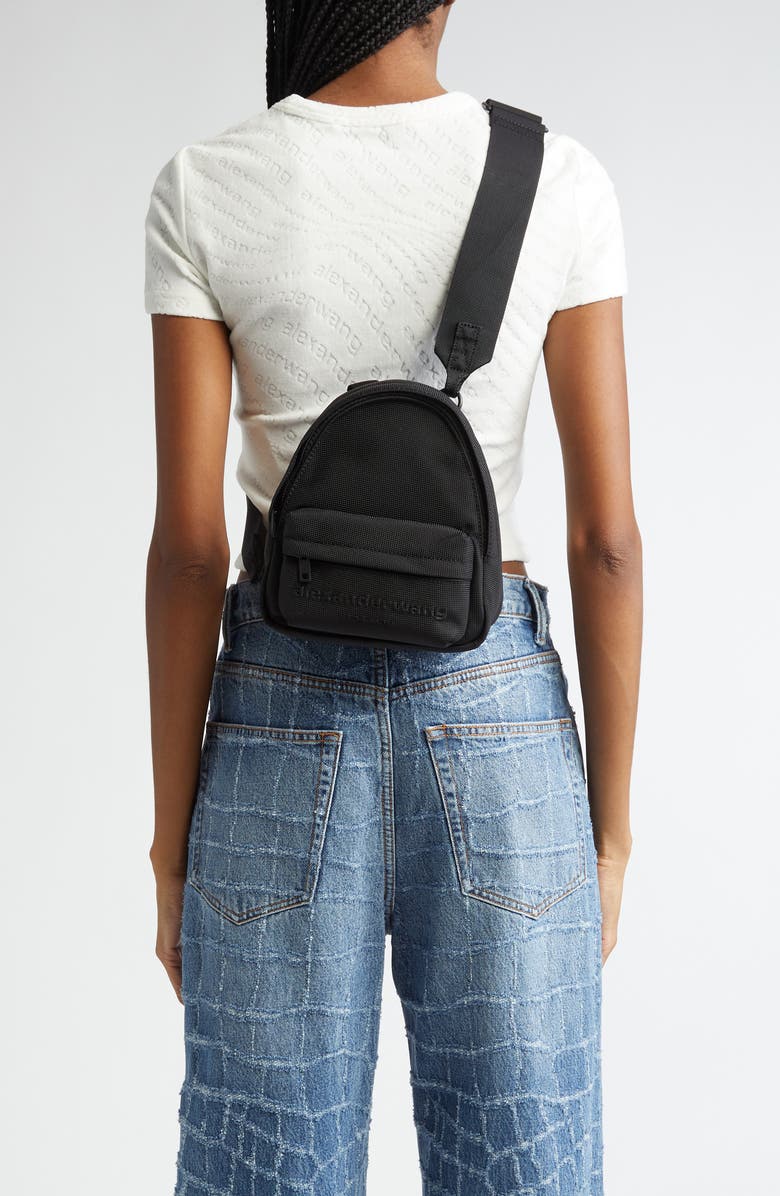 Alexander Wang Mini Punch Nylon Sling Backpack, Alternate, color,