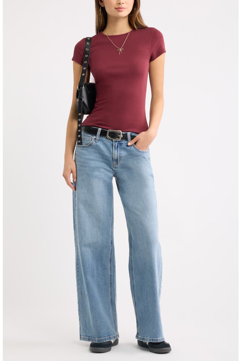 Low Rise Baggy Wide Leg Jeans, Alternate, color, KINNEY WASH