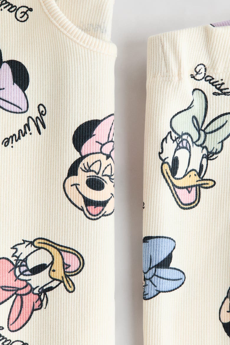 2-piece Printed Cotton Set, Alternate, color, Cream/Minnie Mouse