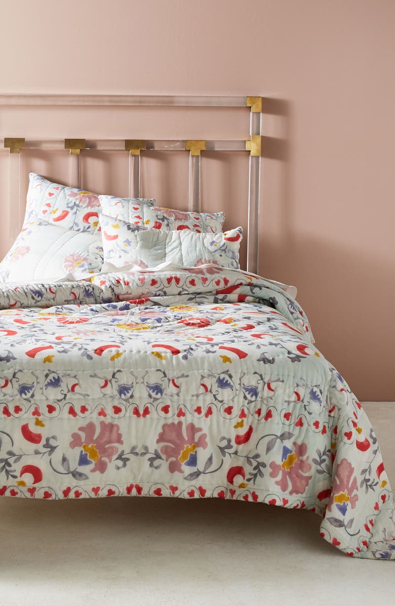 Anthropologie Home Anthropologie Viviana Quilt, Main, color,