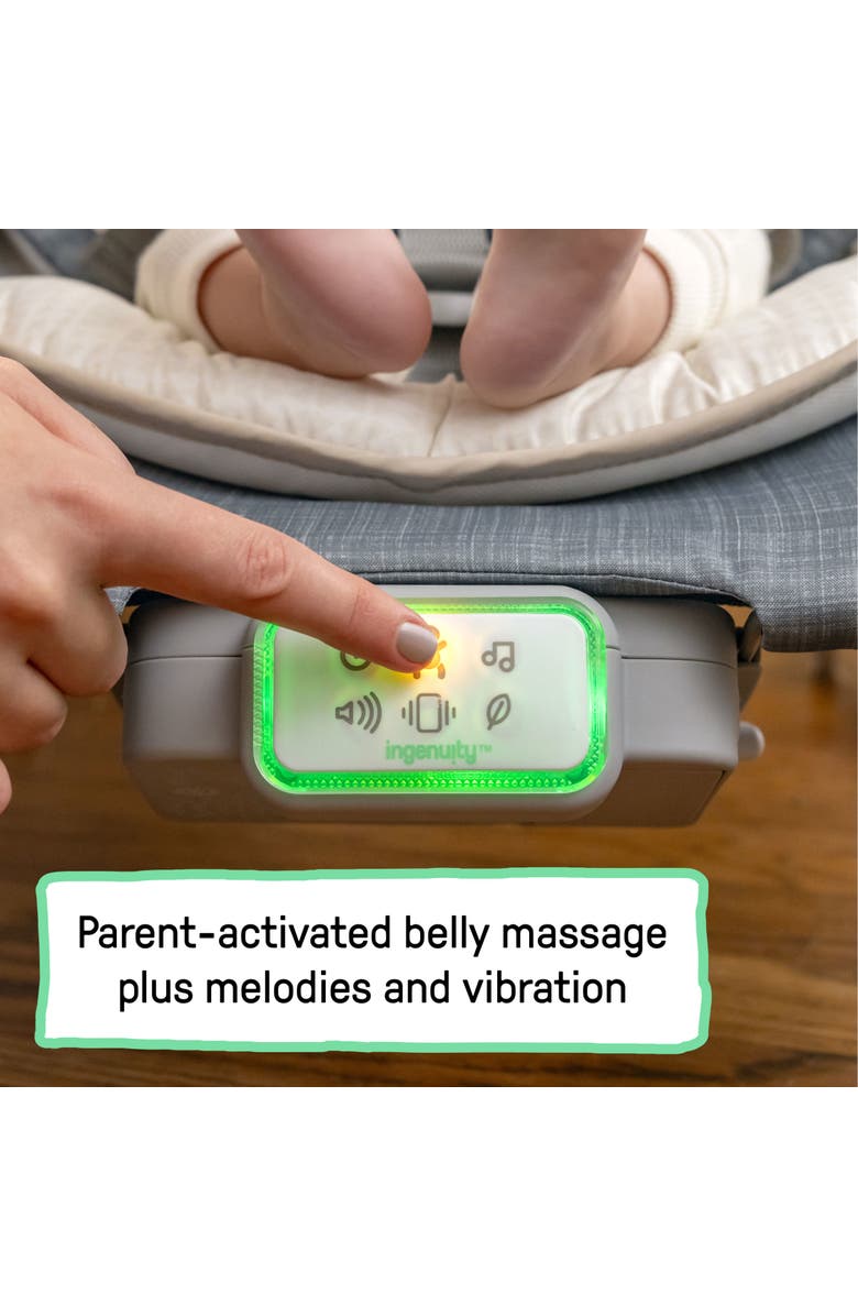 INGENUITY Happy Belly Rock-to-Bounce Massage Seat, Alternate, color, Grey