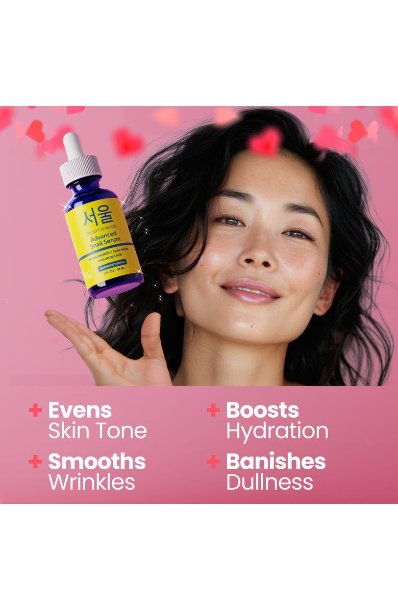 Seoul Ceuticals Advanced Snail Korean Skin Serum, Alternate, color, Clear