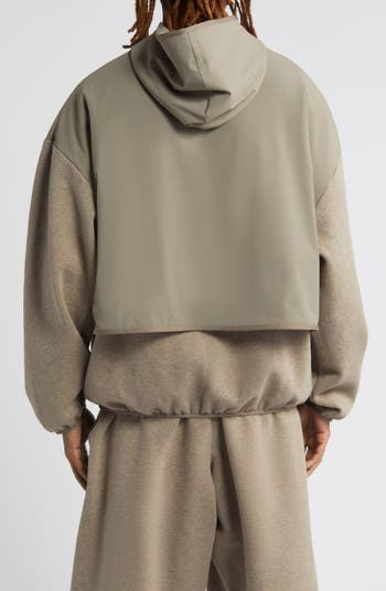 Fear of God Essentials Fleece & Nylon Hoodie | Nordstrom Fear of God Essentials Fleece & Nylon Hoodie | Nordstrom