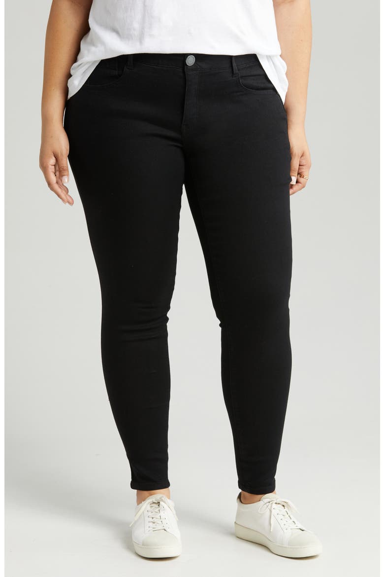 Stretch Skinny Jeans, Alternate, color, BLACK 1