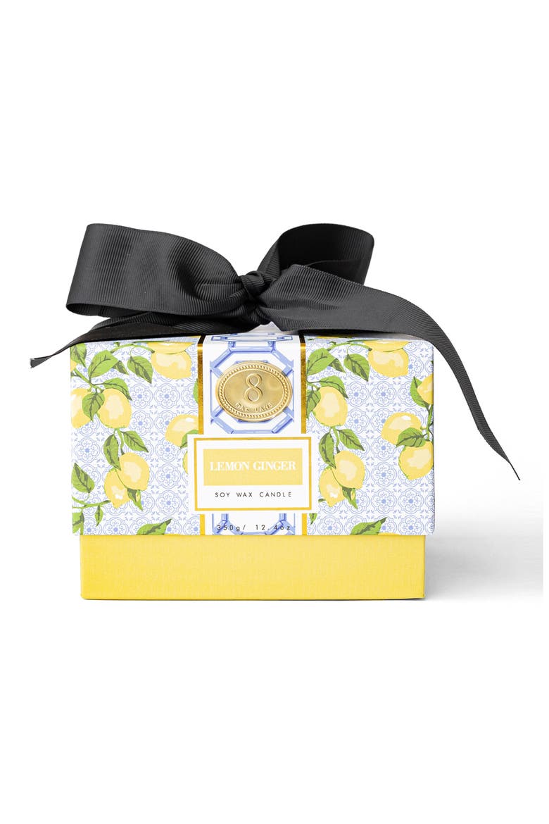 Lemon Ginger 3-Wick Candle, Alternate, color, BLUE