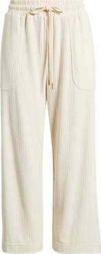 CITY BLUES Crop Wide Leg Drawstring Pants