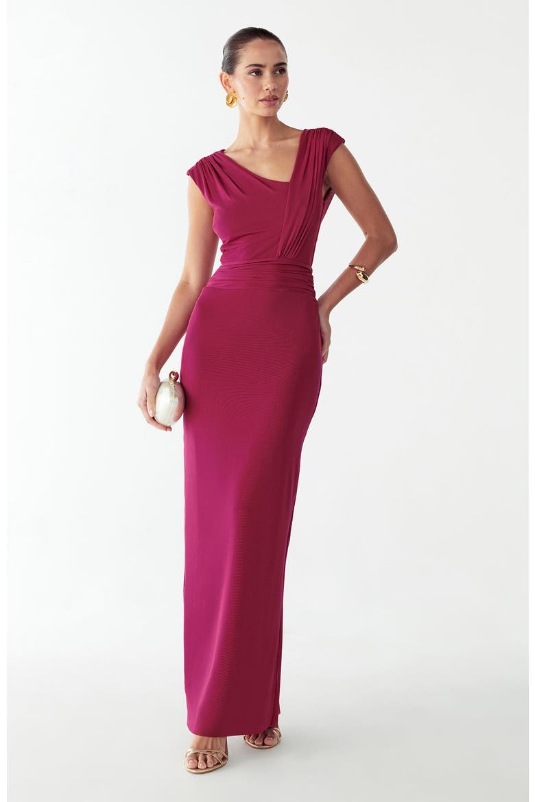 Tima Maxi Dress, Alternate, color, Berry