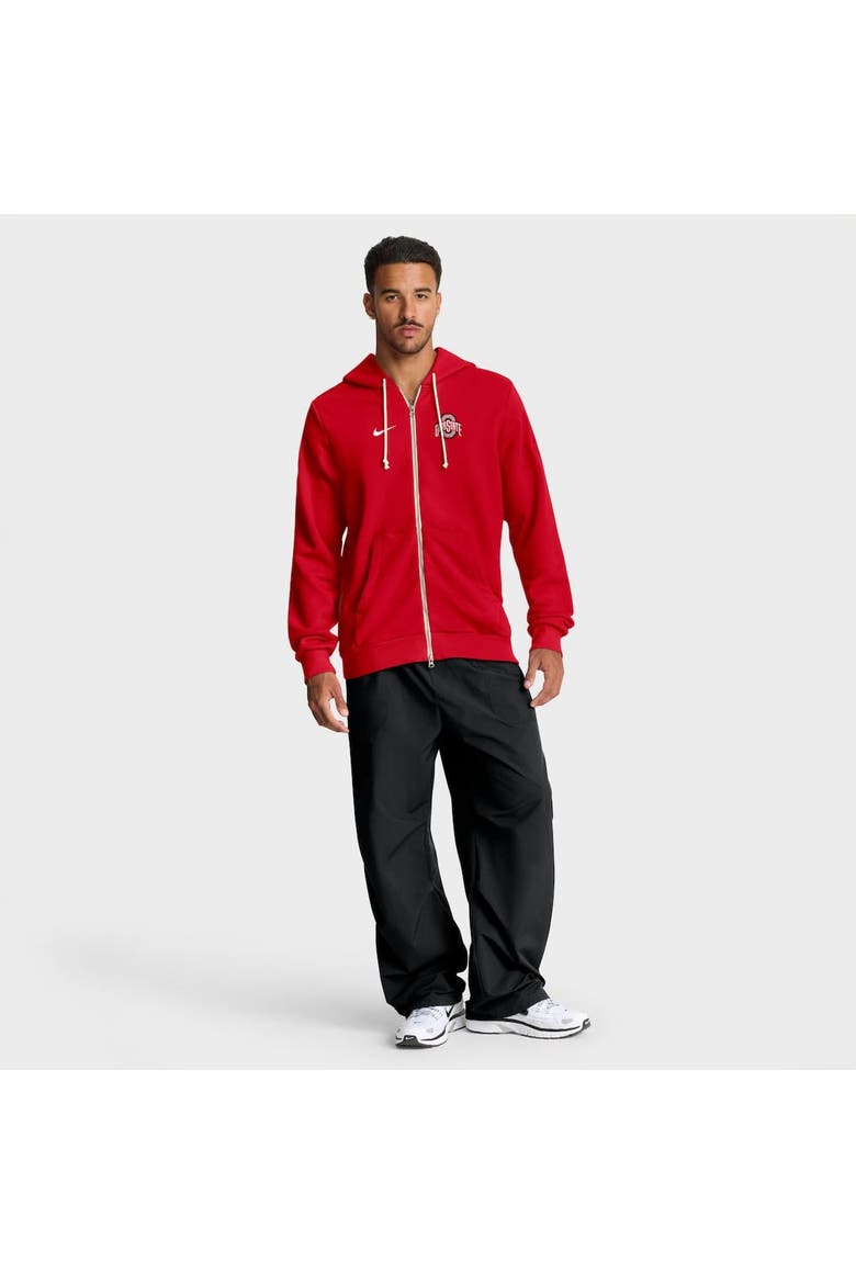 Men's Nike Scarlet Ohio State Buckeyes 2025 Sideline Standard Issue Dri-FIT Full-Zip Hoodie, Alternate, color, Scarlet