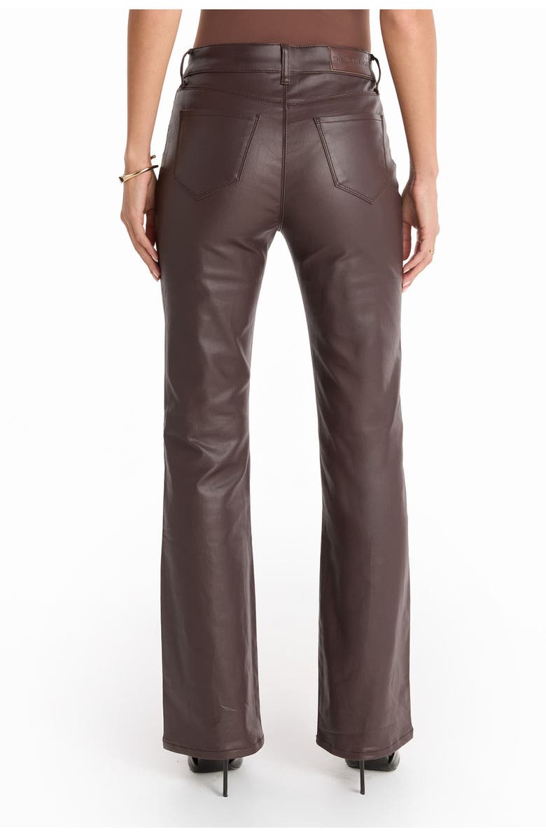 The Noli Shop Aria Coated Flare Jean, Alternate, color, Espresso