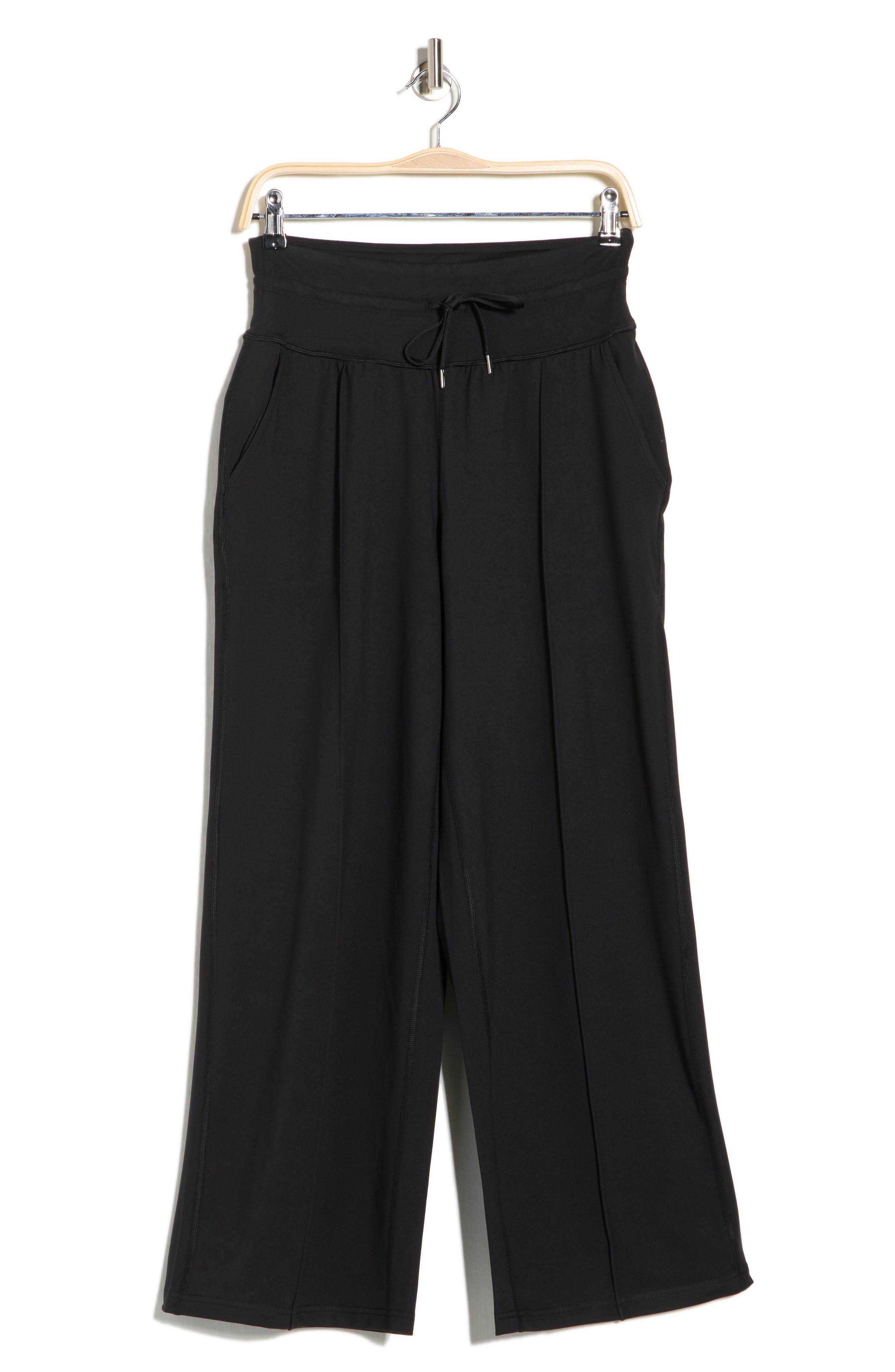 90 DEGREE BY REFLEX Interlock High Waist Pintuck Wide Leg Pants