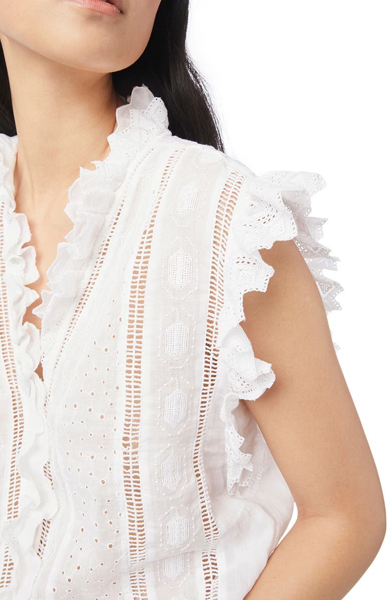 FRAME Lauren Eyelet Top, Alternate, color, 