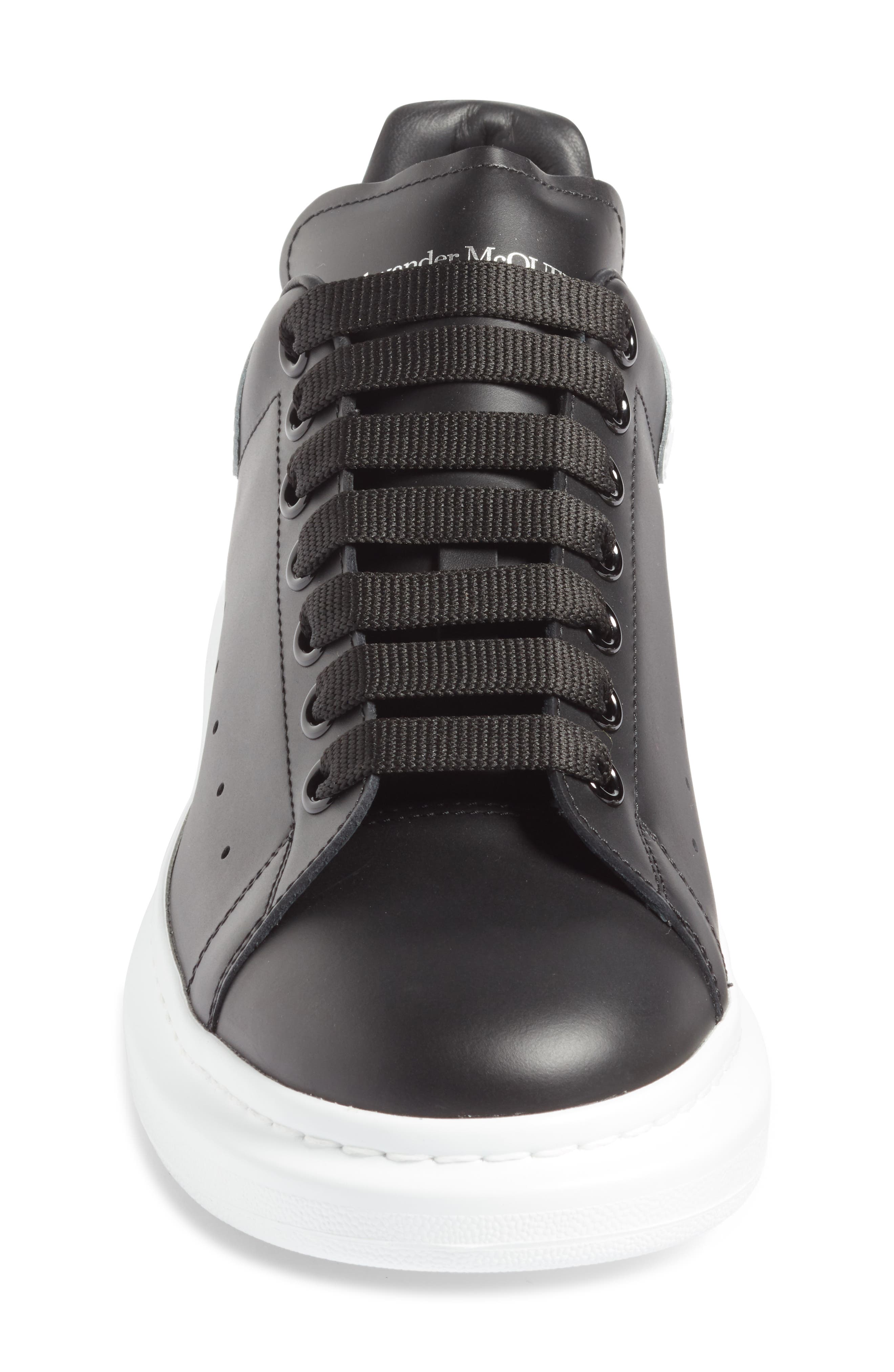 McQueen Oversize Sneaker, Alternate, color, Black/ White