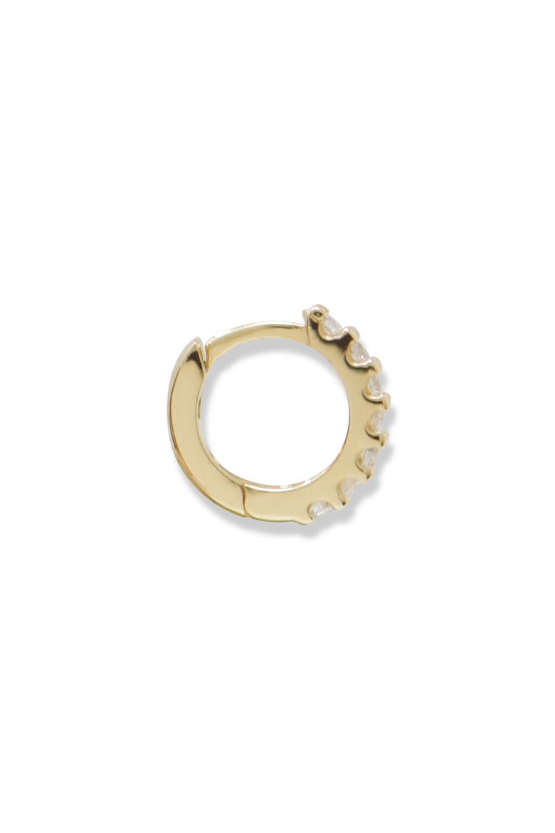 Classique Micro Pavé Diamond Single Huggie Hoop Earring, Alternate, color, CLEAR