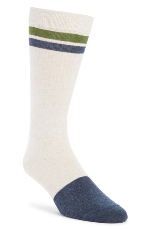 Ribbed Cotton Blend Athletic Socks