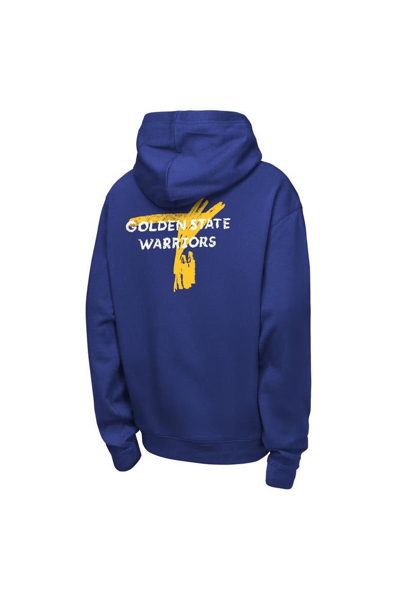 Youth Nike Royal Golden State Warriors Courtside Club Premiere Hoodie, Alternate, color, Royal