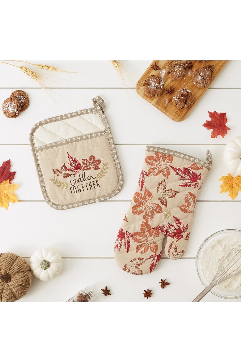 Gather Together Oven Mitt & Potholder Set, Alternate, color, Gather