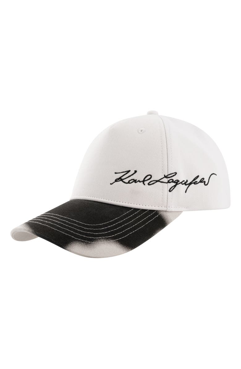 KARL LAGERFELD PARIS Signature Embroidered Baseball Hat, Alternate, color,
