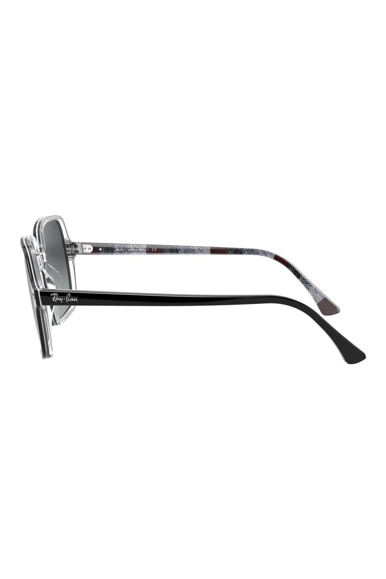 Square II 53mm Oversize Sunglasses, Alternate, color, BLACK/ LIGHT GREY BLUE GRAD