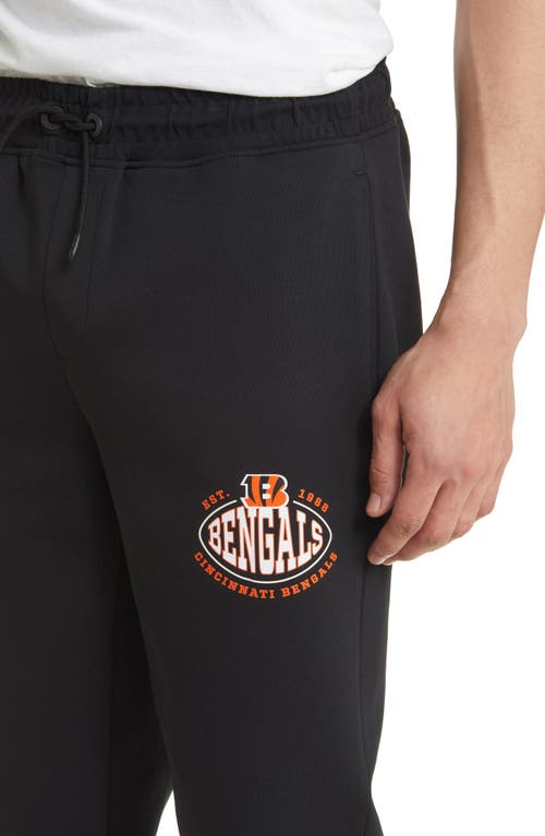 Shop Hugo Boss Boss X Nfl Cotton Blend Joggers In Cincinnati Bengals Black