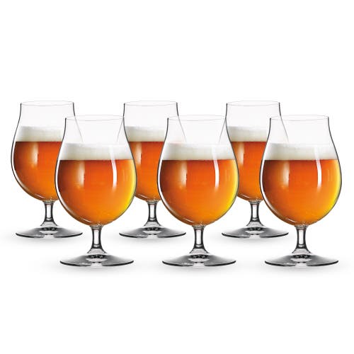 SPIEGELAU Tulip Beer Glass Set of 6 in Clear 
