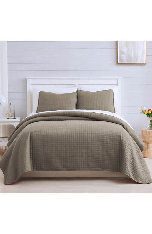 Southshore Fine Linens Vilano Oversize Quilt Set In Dark Taupe
