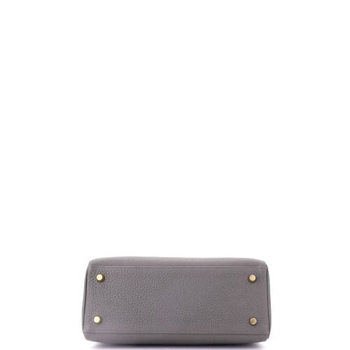 Pre-owned Hermes Hermes Kelly Handbag Grey Togo With Gold Hardware 25 In Gray