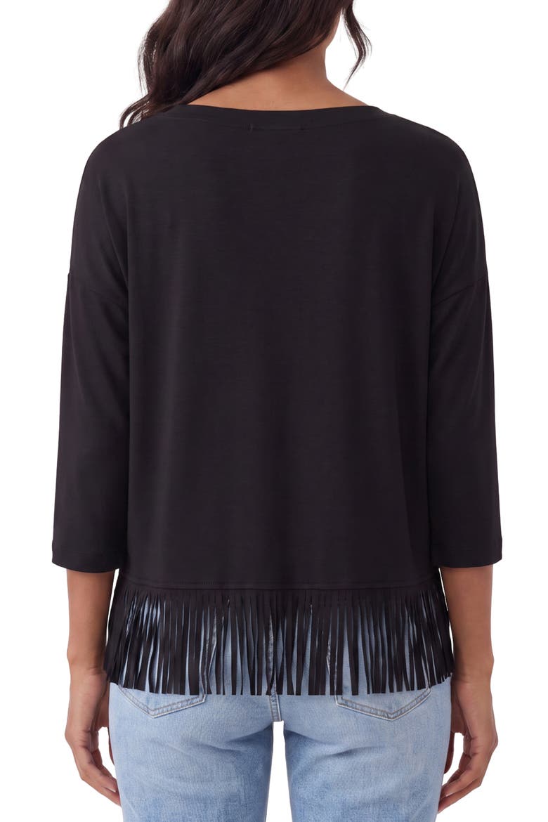 Fringe Top, Alternate, color, BLACK