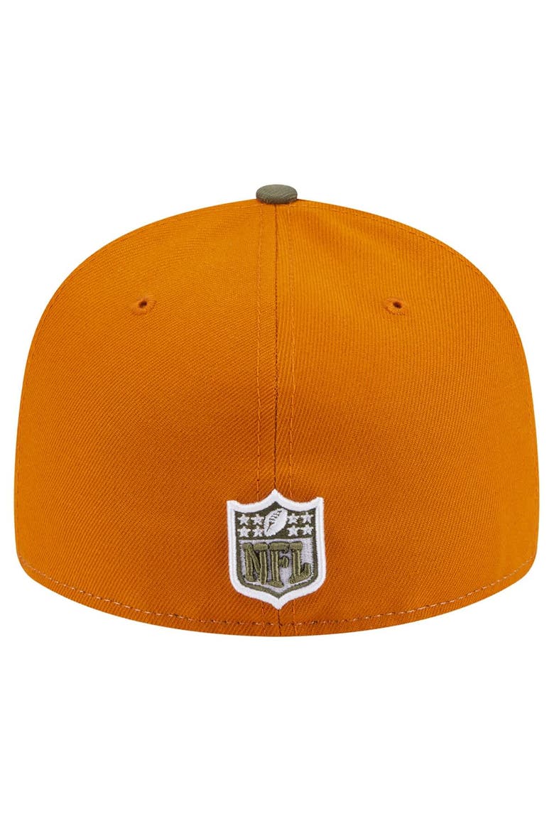 Men's New Era Olive/Brown Las Vegas Raiders Two-Tone Color Pack Split Panel 59FIFTY Fitted Hat, Alternate, color, Olive
