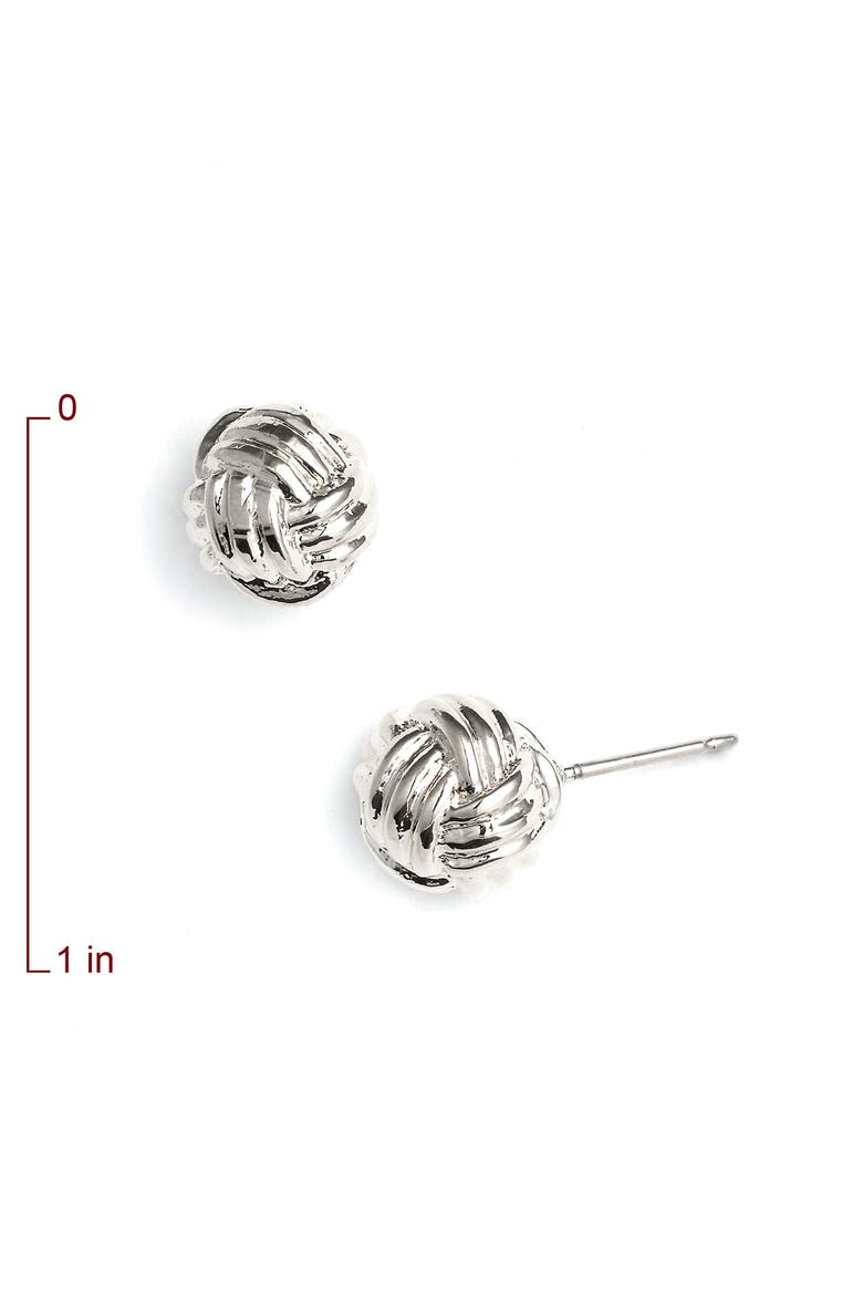 'know the ropes' stud earrings, Alternate, color, SILVER